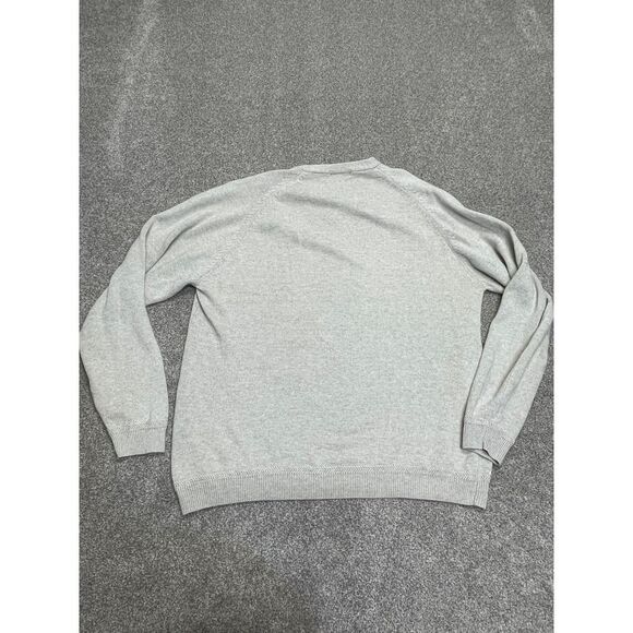 Nautica mens V-Neck pullover sweater sweater sz large cream argyle linen blend - Picture 2 of 12